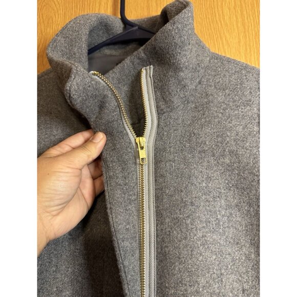 JCREW Mercantile Classic Gray Wool Cocoon Coat Jacket Sz 00 Career Professional - Picture 9 of 11